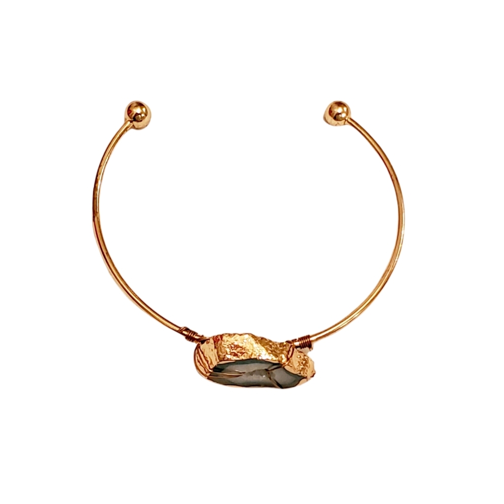 Wire Wrapped Geode Bracelet - Picture 4 of 7